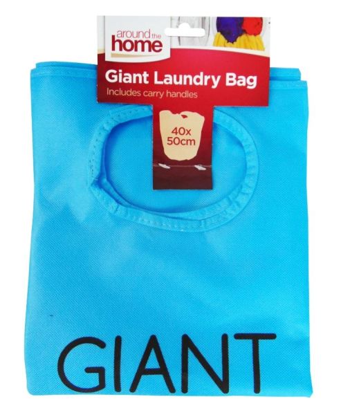 Around the Home Giant Laundry Bag with Carry Handles - Blue - 40 x 50cm