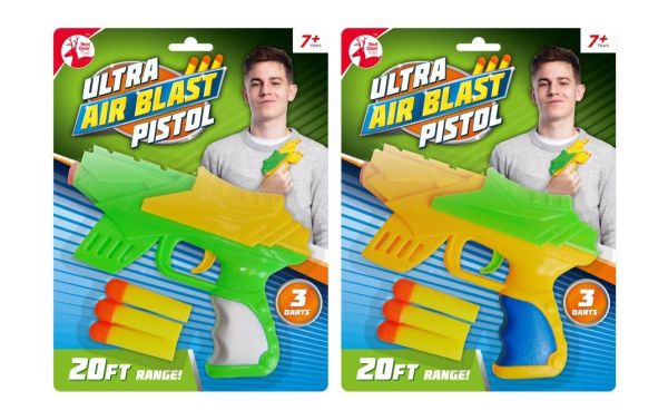 Ultra Air Blast Pistol with 3 Darts by Red Deer Toys - Assorted Colours