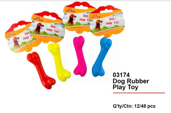 Dog Play Toy - Bone - Assorted Colours