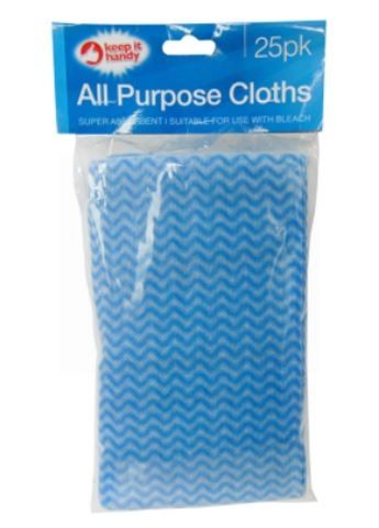 Keep It Handy Super Absorbent All Purpose Clothes - Blue/White - Pack of 25