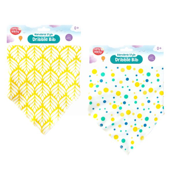 Upsy Daisy Bandana Style Dribble Bib - Assorted Colours