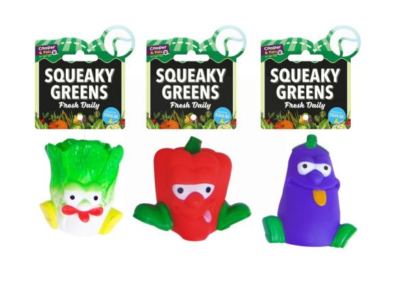 Cooper & Pals Squeaky Greens Vegetable Dog Toy - Assorted Shapes
