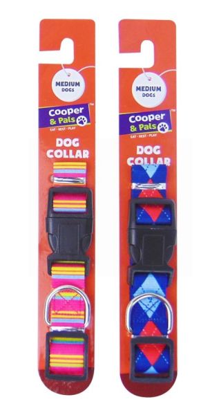 Cooper & Pals Dog Collar - Medium - Colours May Vary