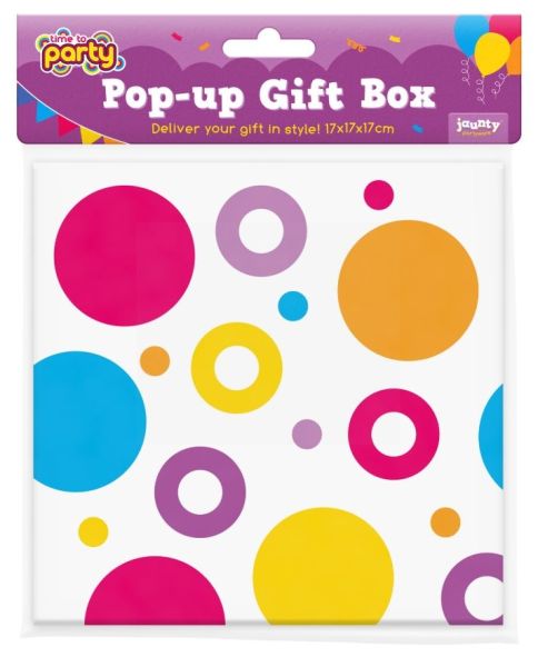Jaunty Partyware Pop-Up Gift Box - 18 x 18cm