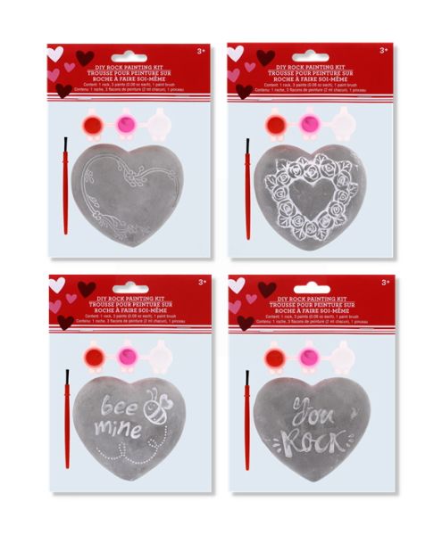 DIY ROCK PAINTING KIT- 1 ROCK, 1 BRUSH & 3 PAINTS