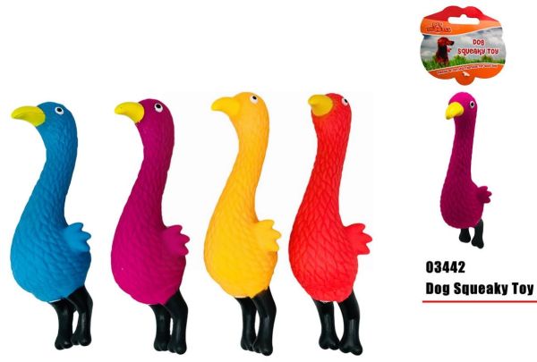 Pet Buddies Squeaky Doggy Play Toy Chicken - 23cm - Colours May Vary