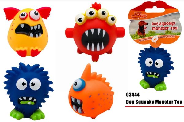 Pet Buddies Squeaky Doggy Monster Play Toy - Shapes Vary