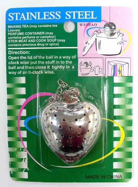 STAINLESS STEEL TEA HEART BALL