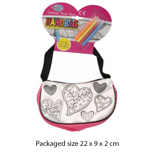 A to Z Arts & Crafts Colour Your Own Handbag - 23 x 15cm