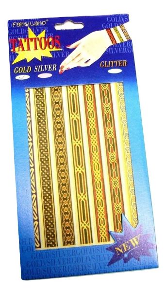 TEMPORARY FASHION TATTOOS - ASSORTED DESIGNS 7 PACK