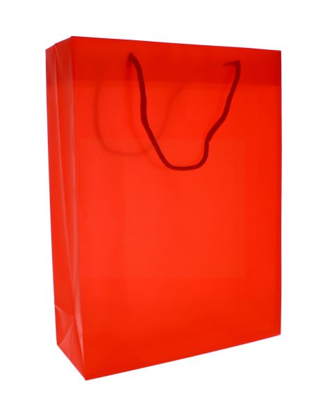 GIFT BAG WITH ROPE HANDLE RED