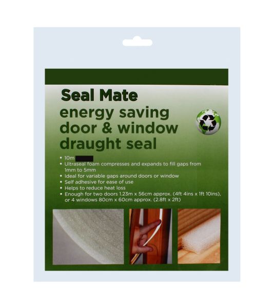 SEAL MATE ENERGY SAVING DOOR & WINDOW DRAUGHT SEAL 10 METER