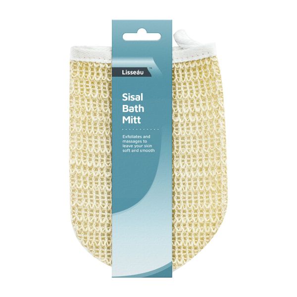 LISSEAU SISAL BATH MITT & 1 SHELF READY PACKAGING RANGE 
