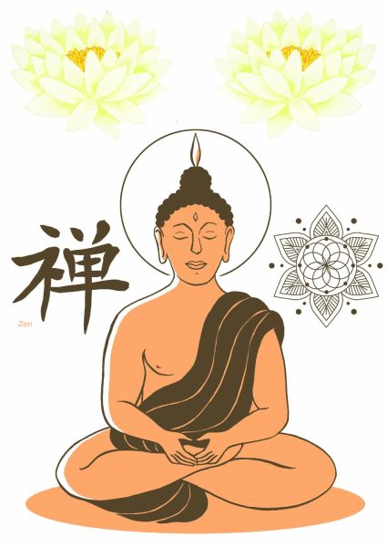 WALL DECO TATTOO BUDDHA