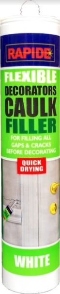 Rapide Quick Drying Flexible Decorators Caulk Filler - White - 280ml