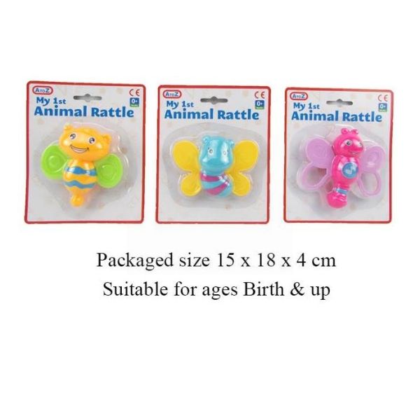 A to Z My 1st Animal Rattle - Assorted Shapes