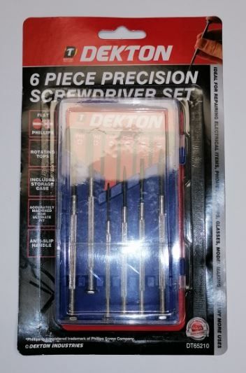 Dekton Precision Screwdriver Set - Assorted - Pack of 6
