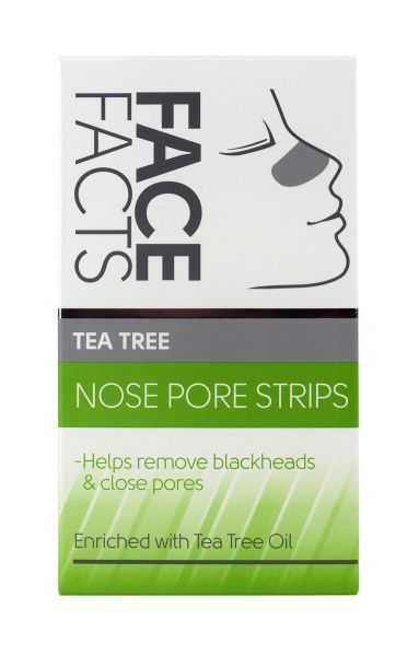 Face Facts Nose Pore Strips with Tea tree Oil - Vegan - Pack of 6