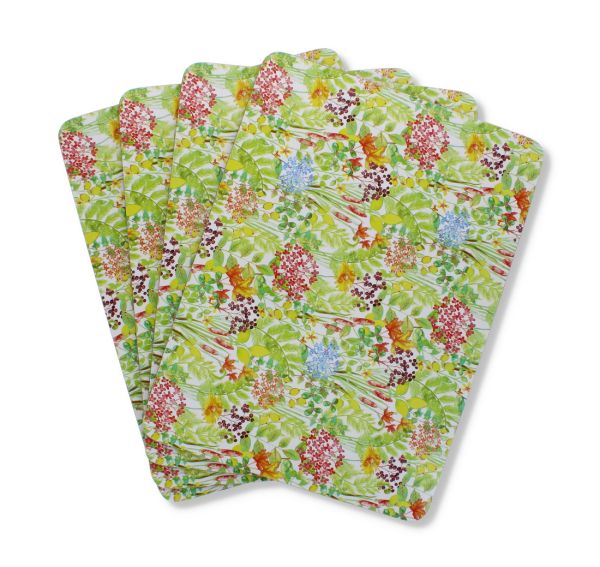 PACK OF 4 TABLE MAT FLORAL DESIGN
