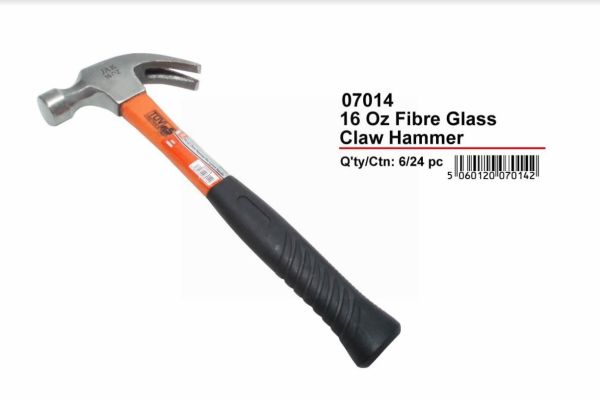JAK 16 oz Claw Hammer with Fibreglass Handle