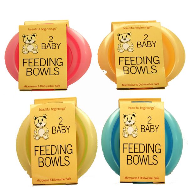 Baby Feeding Bowl - Assorted Colours - 350ml - 13.5cm x 3.5cm - Pack Of 2