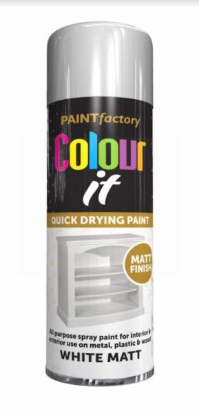 Paint Factory Colour It Quick Drying Paint with Matt Finish - White Matt - 250ml