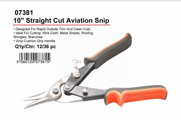 JAK Heavy Duty 10" Straight Cut Aviation Snip 