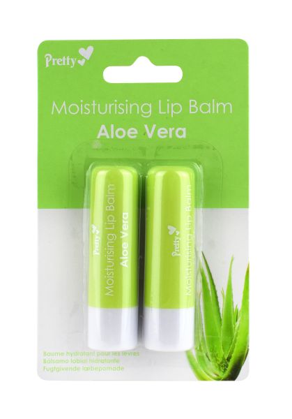 Pretty Moisturising Lip Balm - Aloe Vera - 4.3g - Pack of 2