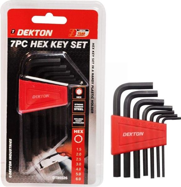 Dekton Strong Carbon Steel Hex Key Set - Pack of 7