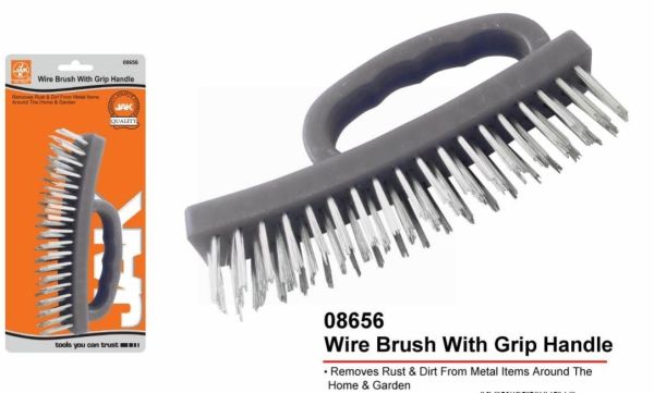 Wire Brush With Grip Handle - 17cm x 8xm 