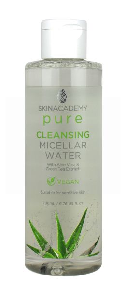 Skin Academy Pure Cleansing Micellar Water with Aloe Vera & Green Tea Extract - 200ml