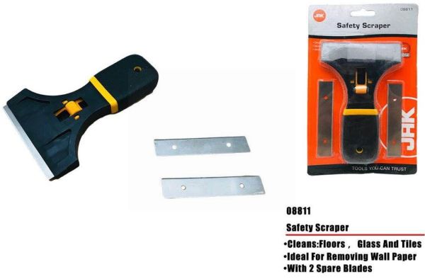 Safety Scraper With 2 Extra Blades