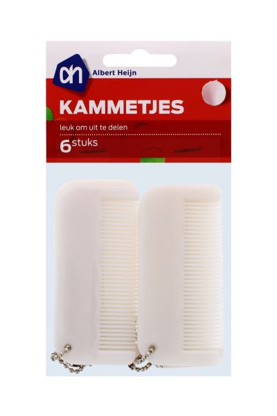 WHITE COMBS  6PC