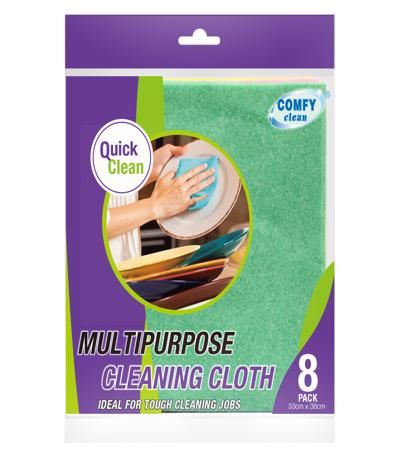 MULTIPURPOSE CLEANING CLOTH 8 PACK