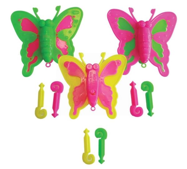 Party Bag Fillers - Kids Butterfly Launcher with Key - Assorted Colours