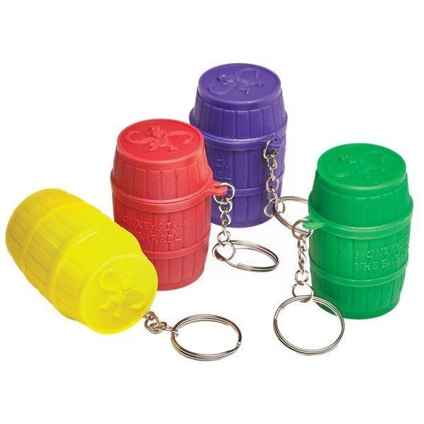 Party Bag Fillers - Kids Monkey Games Keychain - Assorted Colours 