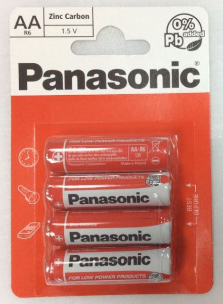 Panasonic Aa/R6 Batteries - Pack Of 4