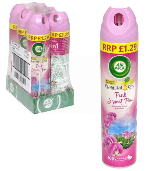 AirWick 6-in-1 Air Freshener - Pink Sweet Pea - Price Marked £1.29