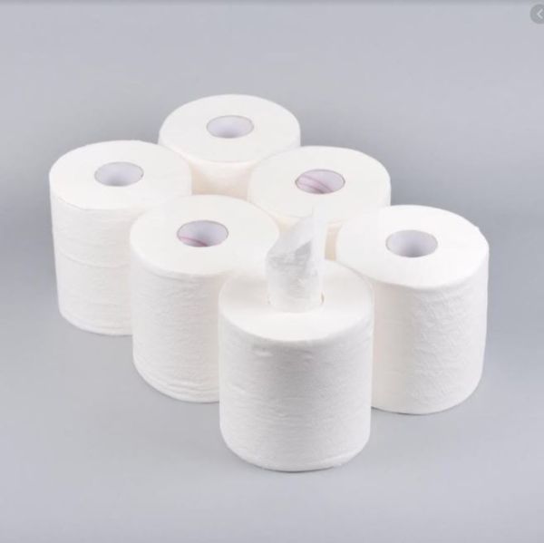 Active Multi Purpose Kitchen Cleaning Towel Paper Centre Feed Tissue Rolls - White - 60 Metres - 2 Ply - Extra Strong/Absorbent 