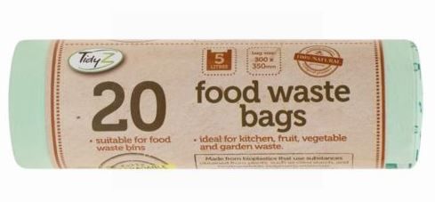 Bio Resin Food Waste Bags - 5 Litres - Pack Of 20