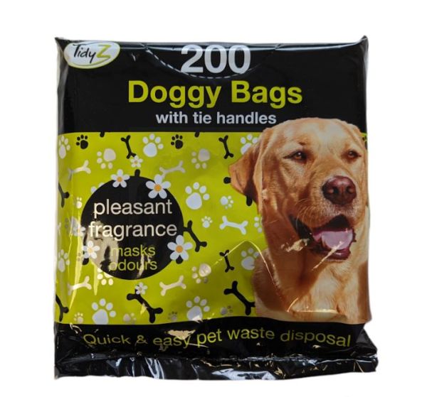 Scented Doggy Bags With Easy Tie Handles - Pack Of 200