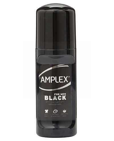 Amplex Anti-Perspirant Deodorant 24hr Roll on For Men - Black - 50ml - EXP: 03/25