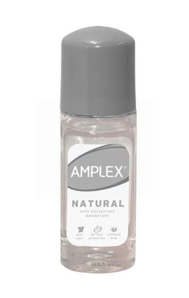 Amplex Anti-Perspirant Deodorant 24hr Roll on - Natural - 50ml
