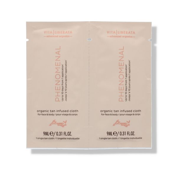 ORGANIC TAN INFUSED CLOTH FOR FACE & BODY  VITA PACK OF 2- 9ML