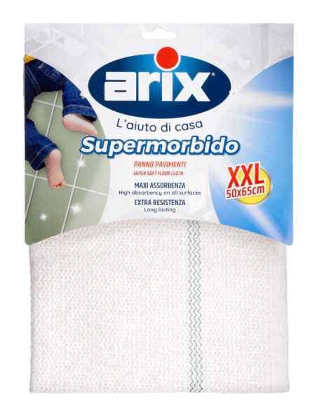 Arix Super Soft Long Lasting Floor Cloth - White - 50 x 65cm - XXL
