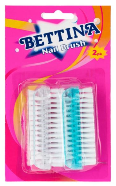 Bettina Nail Brush - Assorted Colours - Pack of 2