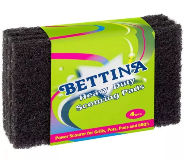Bettina Heavy Duty Scouring Pads - Green - Pack of 4