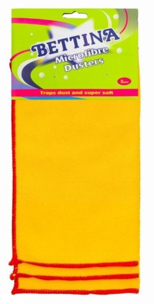 Bettina Microfibre Dusters - Yellow - Pack Of 3