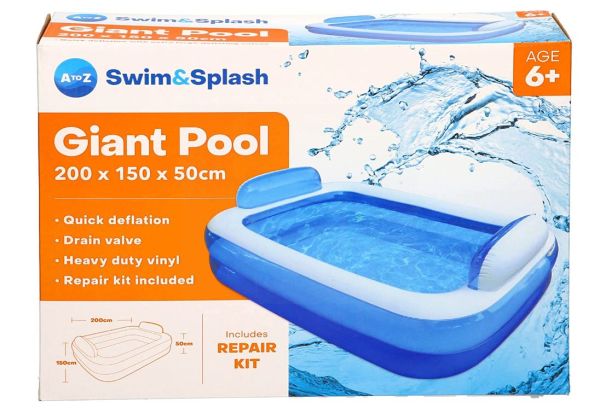 A to Z Swim& Splash Giant Pool - 200 x 150 x 50cm