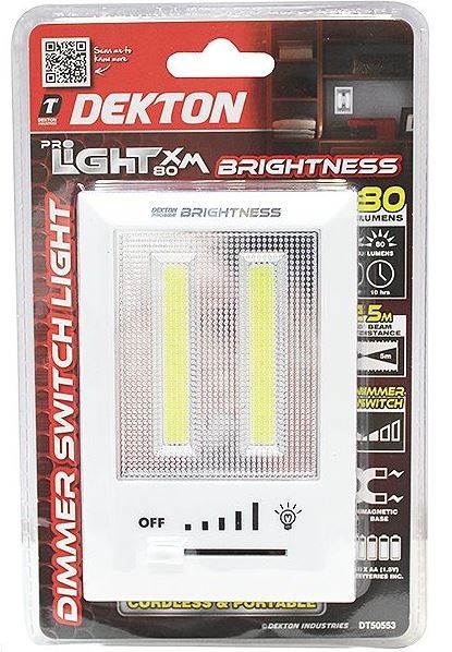 Dekton Pro-Light XM80 Cordless & Portable Brightness Mood Light with Dimmer Switch - 80 Lumens  